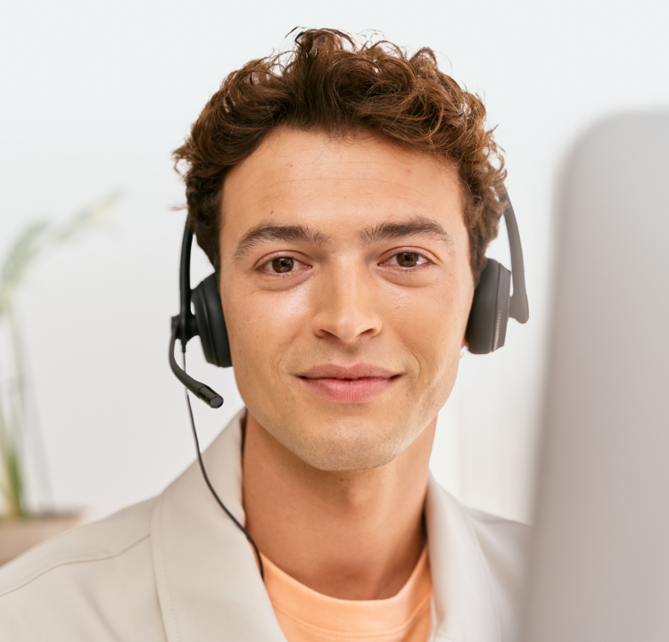 Male receptionist mobile