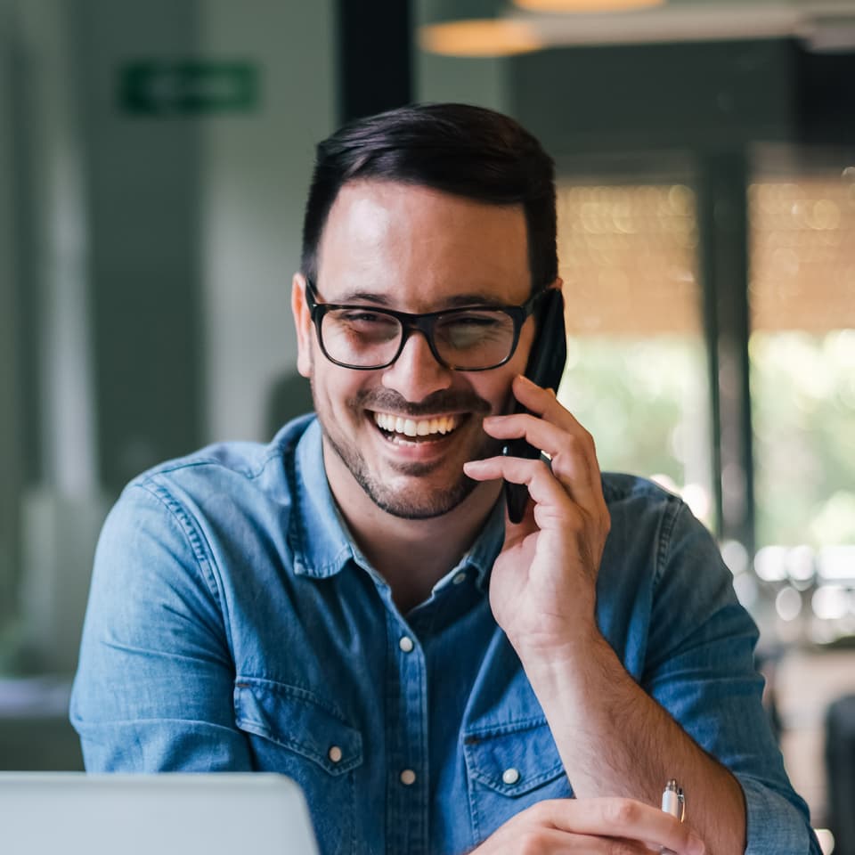man on phone call