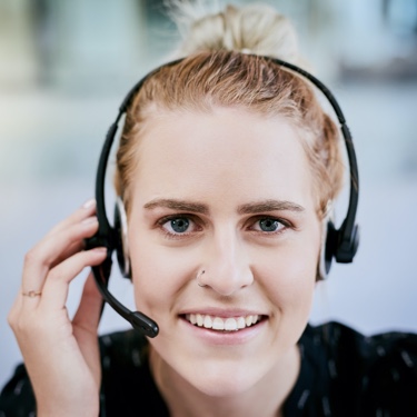 Woman with headphone