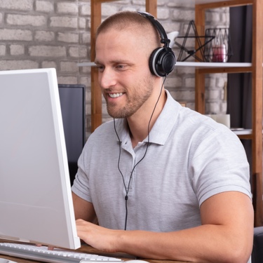 Man with headphones