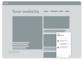 Chat support on website
