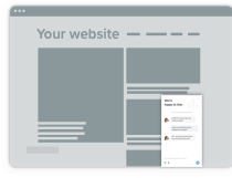 Chat support on website